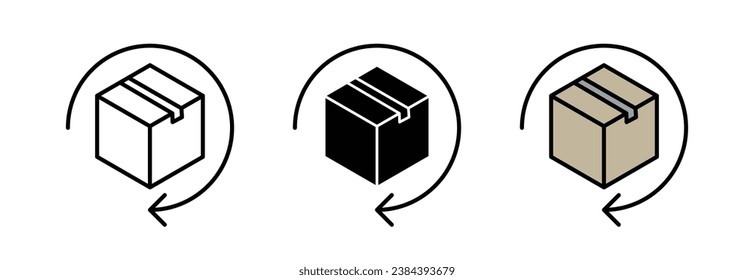 Returns thin line vector icon.eps illustration