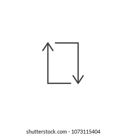 Retweet arrows line icon