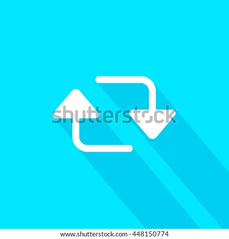 Retweet EPS, twitter sign, tweet icon, twt, tweety vector, tweeter flat image, social media tool, blue background, material design