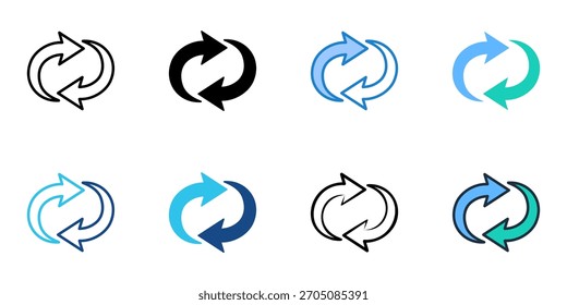 Conjunto de iconos de retuiteo colección de Vector de estilo múltiple 
