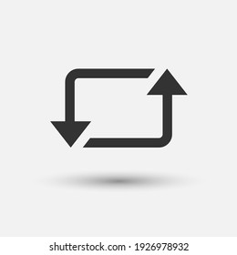 Retweet Vector Icon isolated on white background.Eps 10