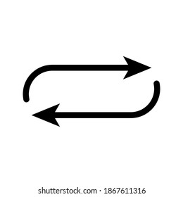 Retweet the vector icon. The symbol icon flat retweet