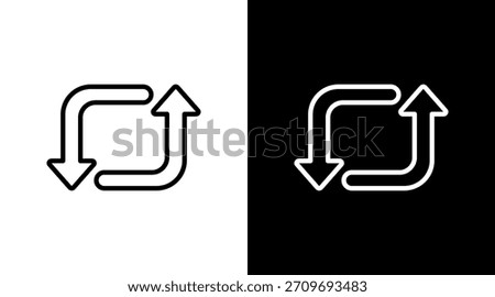 Retweet White Icon Set Design