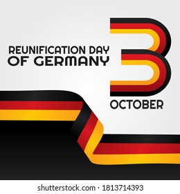 reunificación de la ilustración vectorial de alemania