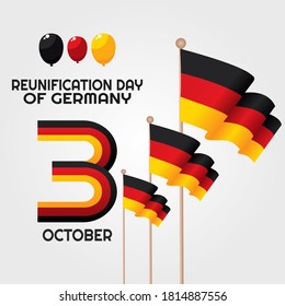 reunificación de la ilustración vectorial de alemania