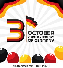 reunificación de la ilustración vectorial de alemania