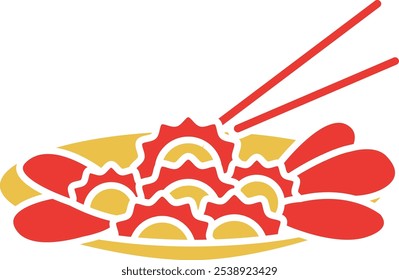 Reunion Dinner Icon Representing Family, Togetherness, and Festive Celebrations, Perfect for Highlighting Cultural Significance, New Year Traditions, and Joyful Gatherings