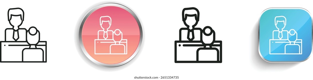 reunion icon. Thin Linear, Regular and Button Style Design Isolated On White Background