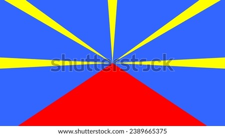 Reunion Island Flag. Flag of Reunion Island. Reunion Island Flag Vector graphics