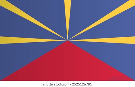 Reunion national flag. Coutry identity