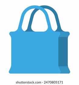 Reusable bag with handles vector cartoon illustration isolated on a white background.