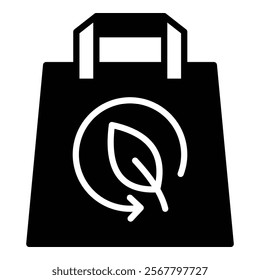 Reusable Bag Icon Element For Design