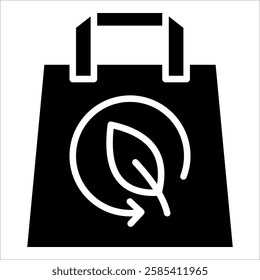Reusable Bag Icon Element For Design