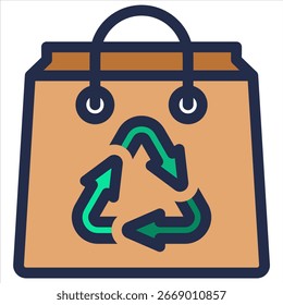 Reusable Bag Icon Element For Design