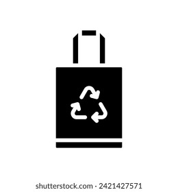 reusable bag icon symbol vector template