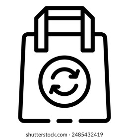 Reusable Bag Line Icon Symbol