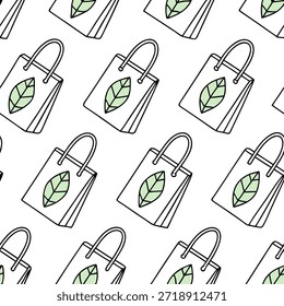 Concepto de azulejos de patrones de bolsas reutilizables como azulejos de fondo sin costuras con varios diseños de bolsas reutilizables que promueven los hábitos de compra de cero residuos. en Foto Stock Concepto, espacio de copia con alta calidad Detalle --ar 16:9 --tile