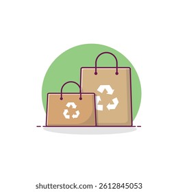 Reusable Bag Vector Illustration. Eco-Friendly Bag Concept Design