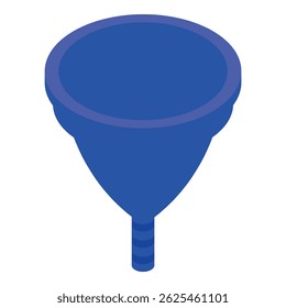 Xícara de menstrual azul reutilizável oferece uma alternativa ecologicamente correta para a gestão de períodos