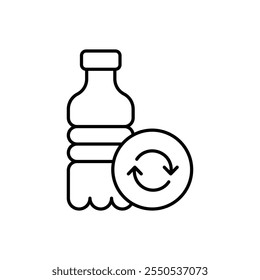 Reusable bottle icon isolated on a white background. Vector illustration.