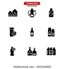reusable bottle icon or logo isolated sign symbol vector illustration - Collection of high quality black style vector icons
