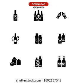 reusable bottle icon or logo isolated sign symbol vector illustration - Collection of high quality black style vector icons
