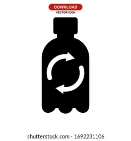 reusable bottle icon or logo isolated sign symbol vector illustration - high quality black style vector icons
