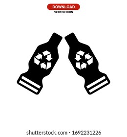 reusable bottle icon or logo isolated sign symbol vector illustration - high quality black style vector icons
