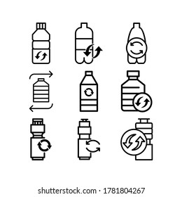 Reusable Bottle icon or logo isolated sign symbol vector illustration - Collection of high quality black style vector icons
