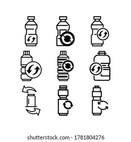 Reusable Bottle icon or logo isolated sign symbol vector illustration - Collection of high quality black style vector icons
