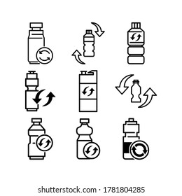 Reusable Bottle icon or logo isolated sign symbol vector illustration - Collection of high quality black style vector icons
