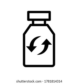 Reusable Bottle icon or logo isolated sign symbol vector illustration - high quality black style vector icons
