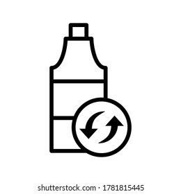 Reusable Bottle icon or logo isolated sign symbol vector illustration - high quality black style vector icons
