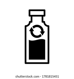 Reusable Bottle icon or logo isolated sign symbol vector illustration - high quality black style vector icons
