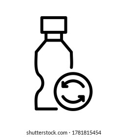 Reusable Bottle icon or logo isolated sign symbol vector illustration - high quality black style vector icons
