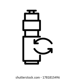 Reusable Bottle icon or logo isolated sign symbol vector illustration - high quality black style vector icons
