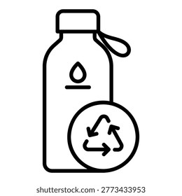 Reusable bottle icon representing sustainability and reducing plastic waste.