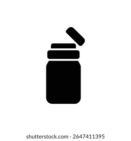 Reusable Bottle With Open Cap Hydration Icon