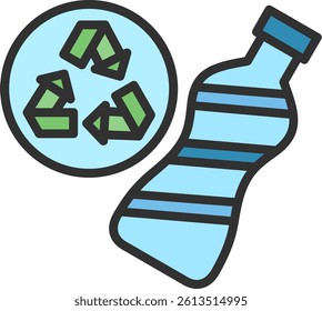 Reusable Bottle Outline Filled Style Icon