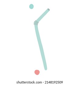 Reusable cocktail stick element. Recycling plastic, zero waste and eco bottle and pack.