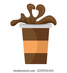 reusable coffee cup disposable illustration isolated