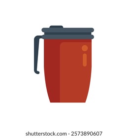 Reusable coffee cup with handle for takeaway coffee, keeping your drink hot or cold