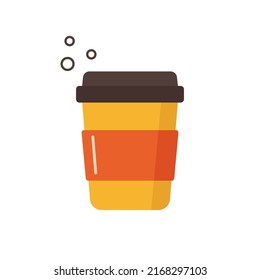 Reusable Coffee Cup Icon. Vector Illustration