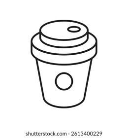 reusable coffee cup icon with white background vector stock illustration