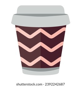 wiederverwendbare Kaffeetasse einzeln auf Design-Illustration