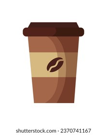reusable coffee cup object illustration isolated