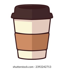 reusable coffee cup take away isolated