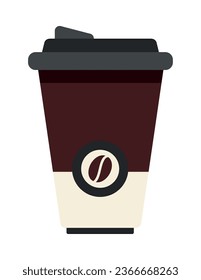 reusable coffee cup takeaway illustration isolated