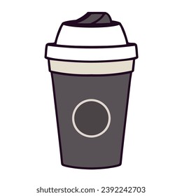 reusable coffee cup takeaway illustration isolated