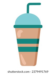 reusable coffee cup vector isolated